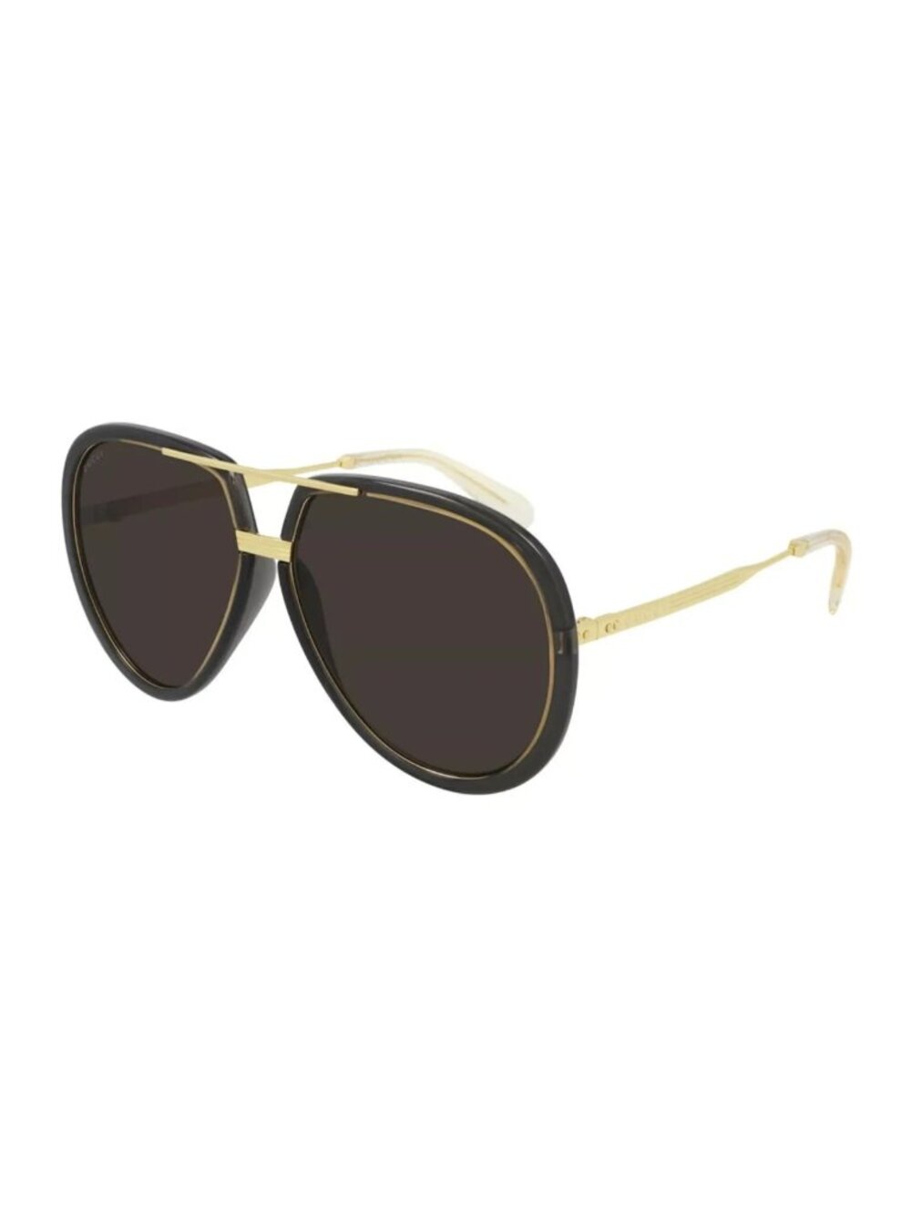 Gucci GG0904S 001 61 Gray Gold Frame / Brown Lens Sunglasses